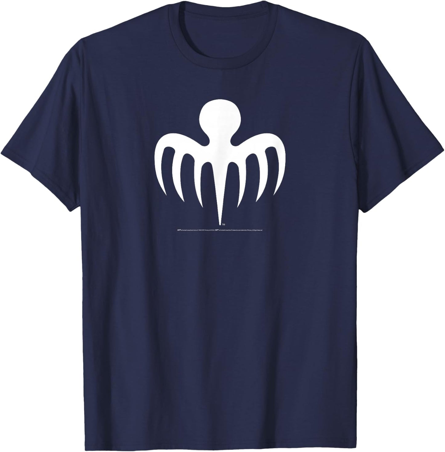Official James Bond 007 Spectre Symbol (White) T-Shirt - T-Shirt | Navy
