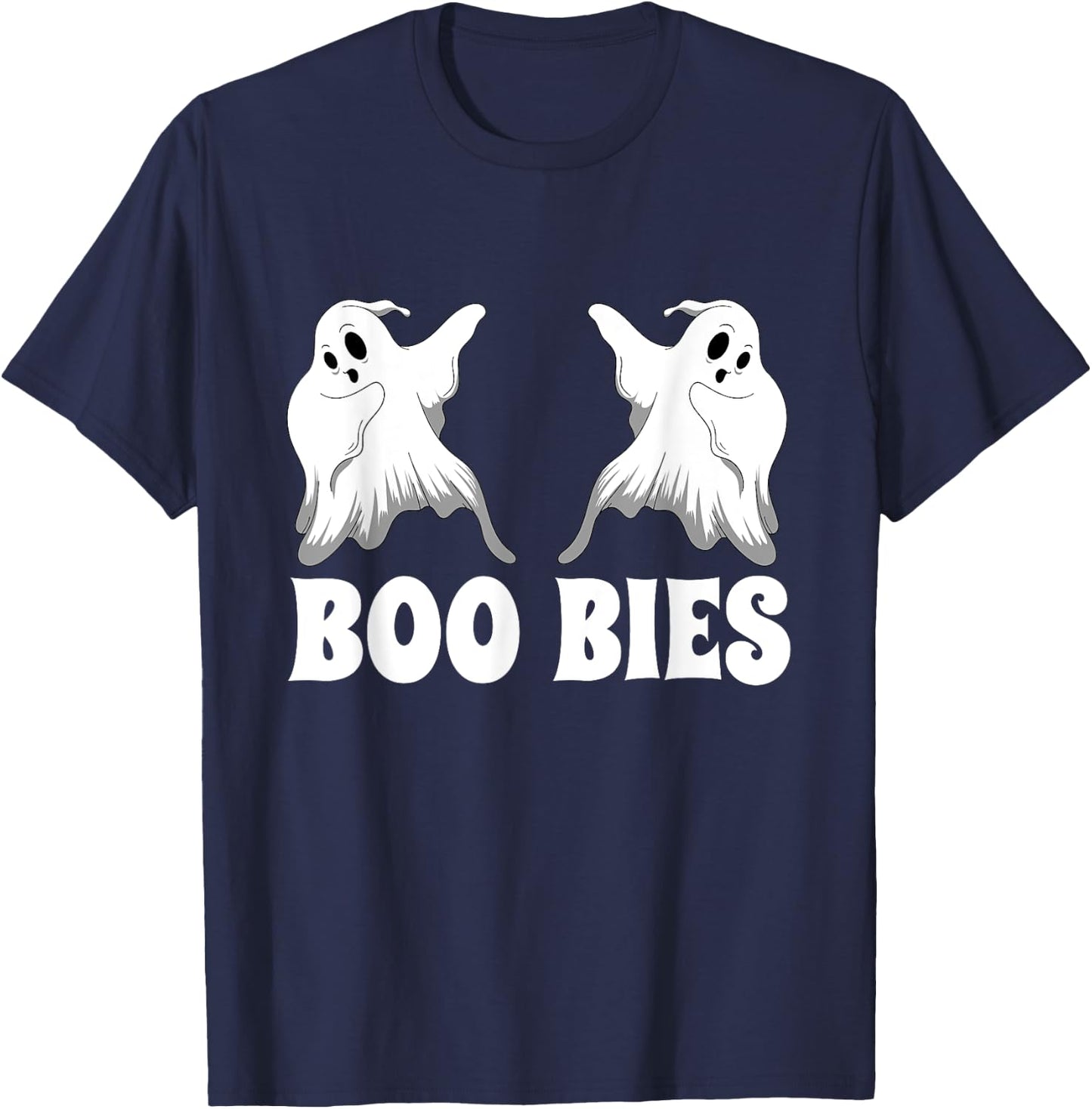 boo-bies Ghost Pumpkin Halloween T-Shirt - T-Shirt | Navy