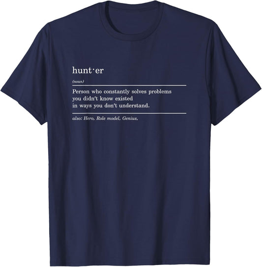 Hunting Definition Funny Hunter Hunt Hunting T-Shirt - T-Shirt | Navy