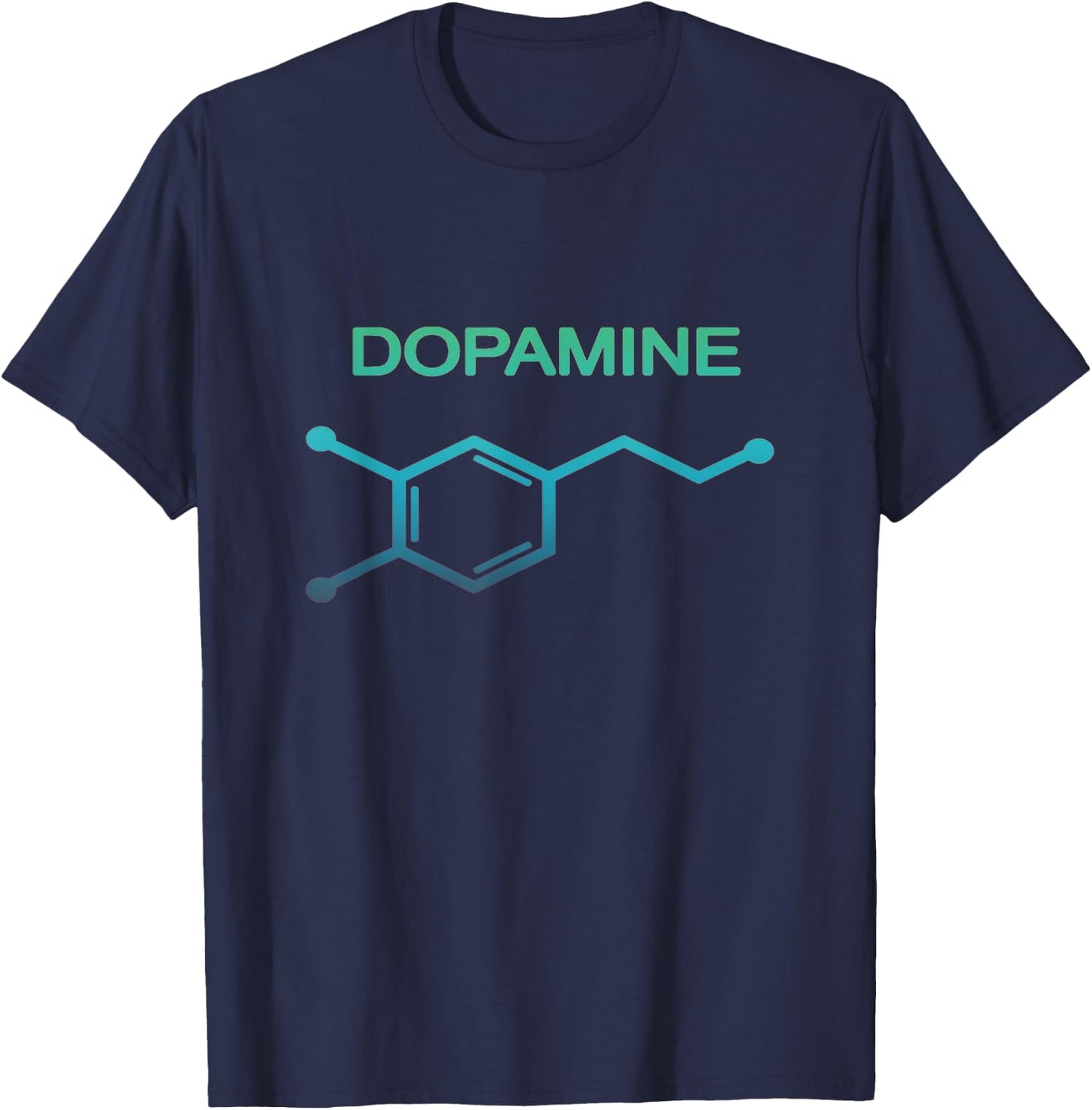 Dopamine Molecule Neuroscience Chemistry T-Shirt - T-Shirt | Navy