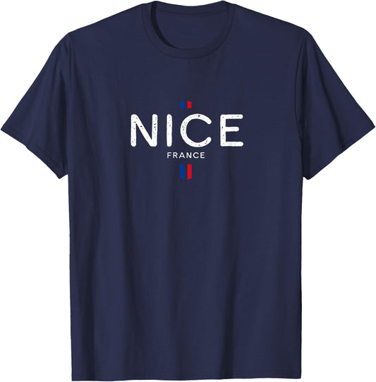 Nice France Retro Vintage T-Shirt - T-Shirt | Navy