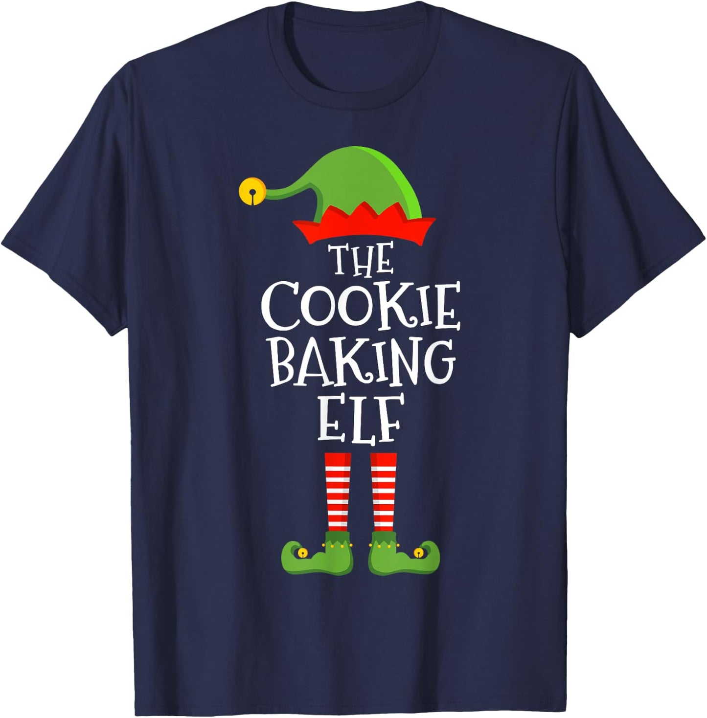 Cookie baking elf funny christmas matching family pajama T-Shirt - T-Shirt | Navy