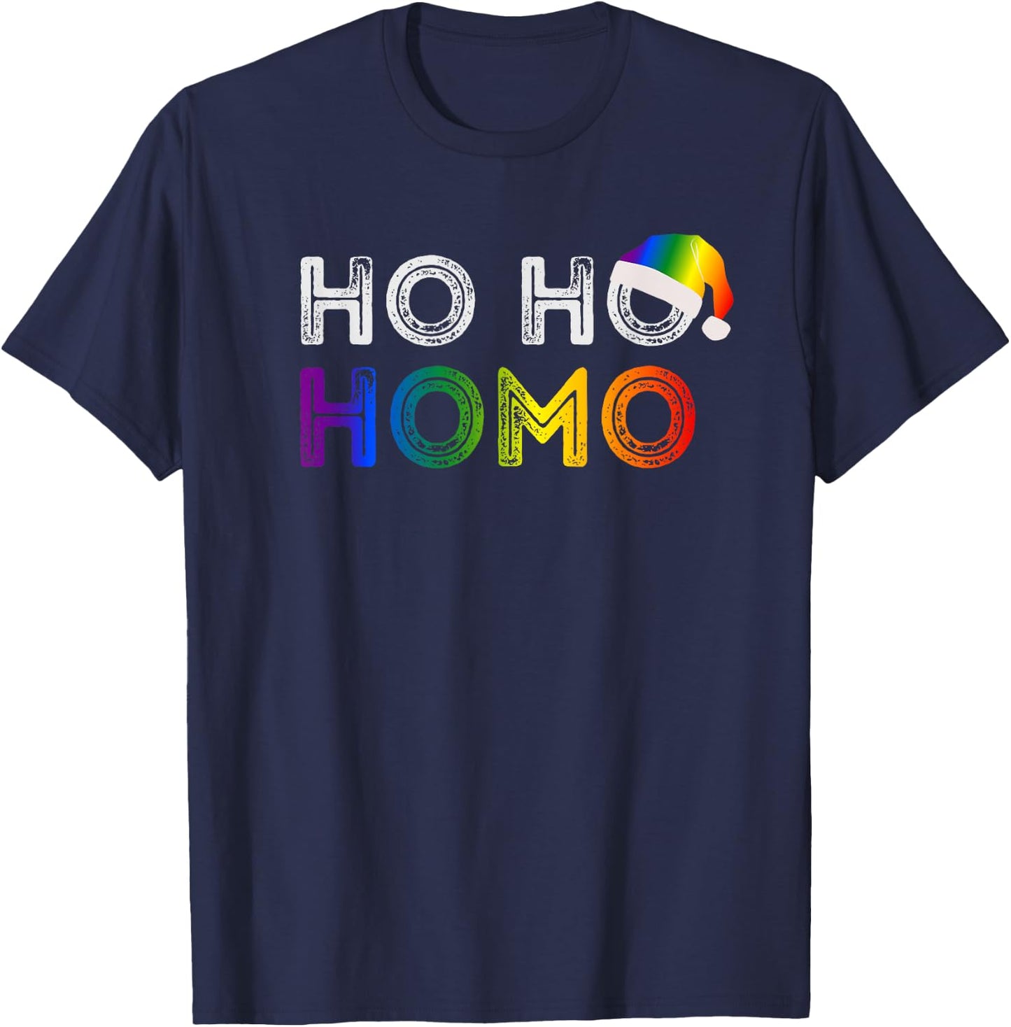 Ho Ho Homo homosexual gay pride T-Shirt - T-Shirt | Navy