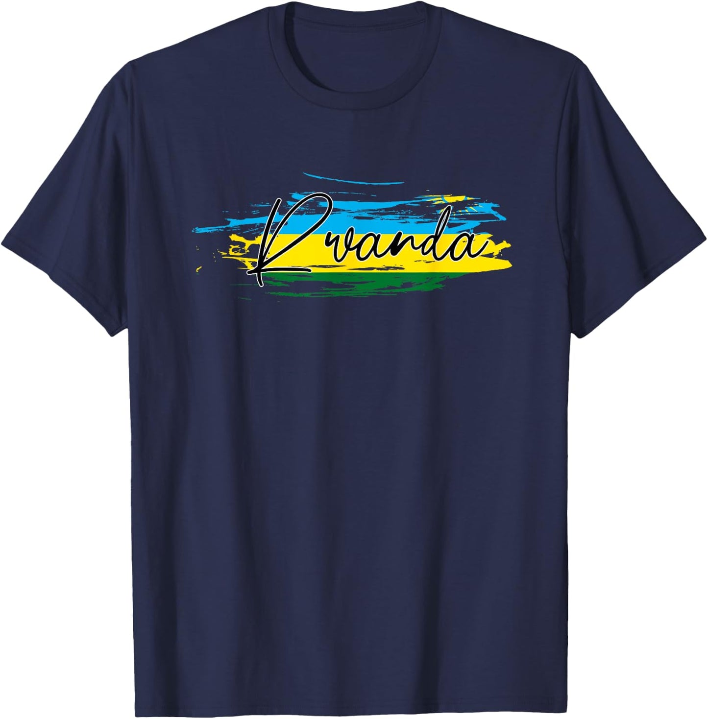 Rwanda Flag T-Shirt - T-Shirt | Navy