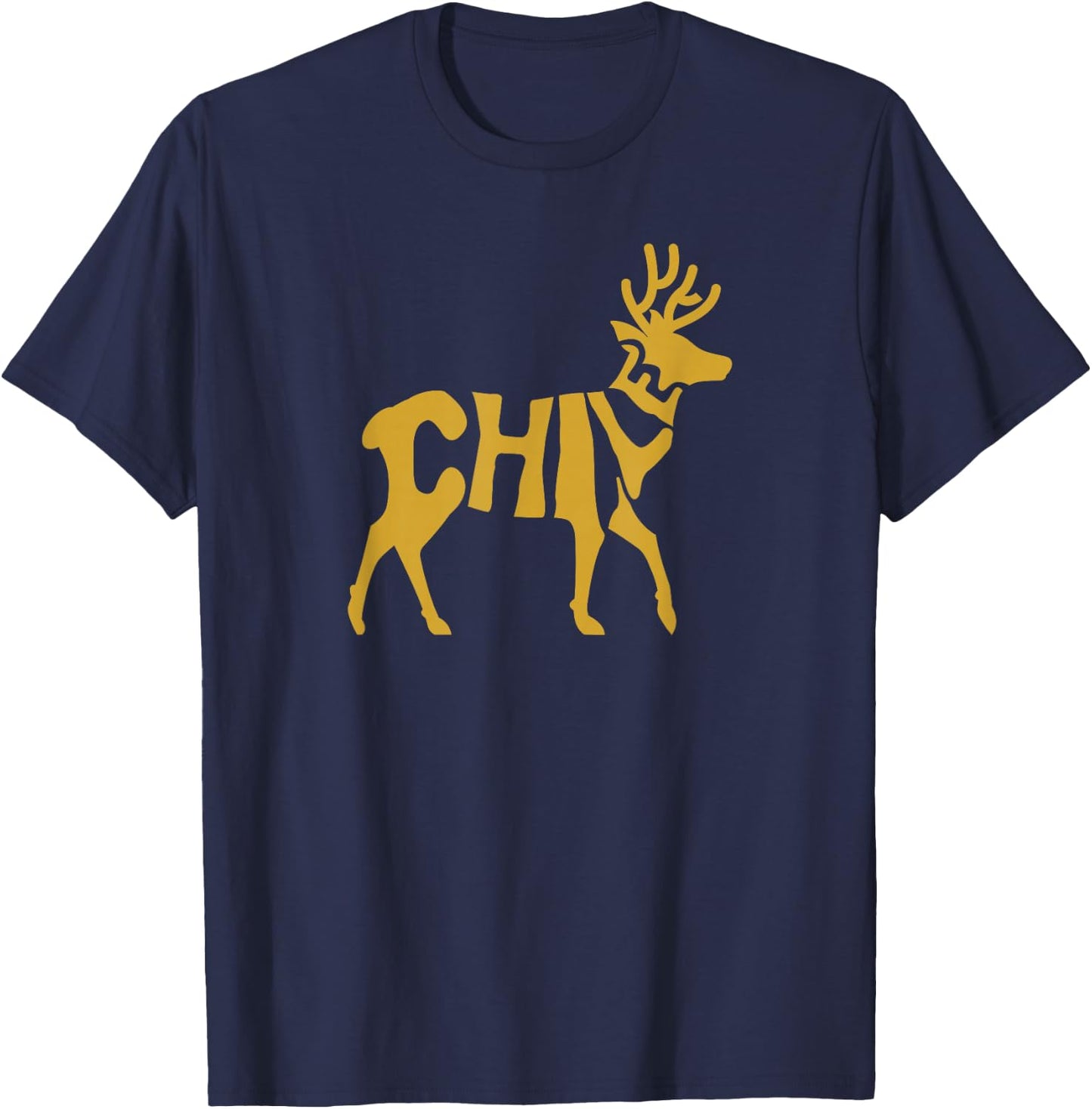 Chile Huemul Deer Word Art - Funny Animal T-Shirt - T-Shirt | Navy