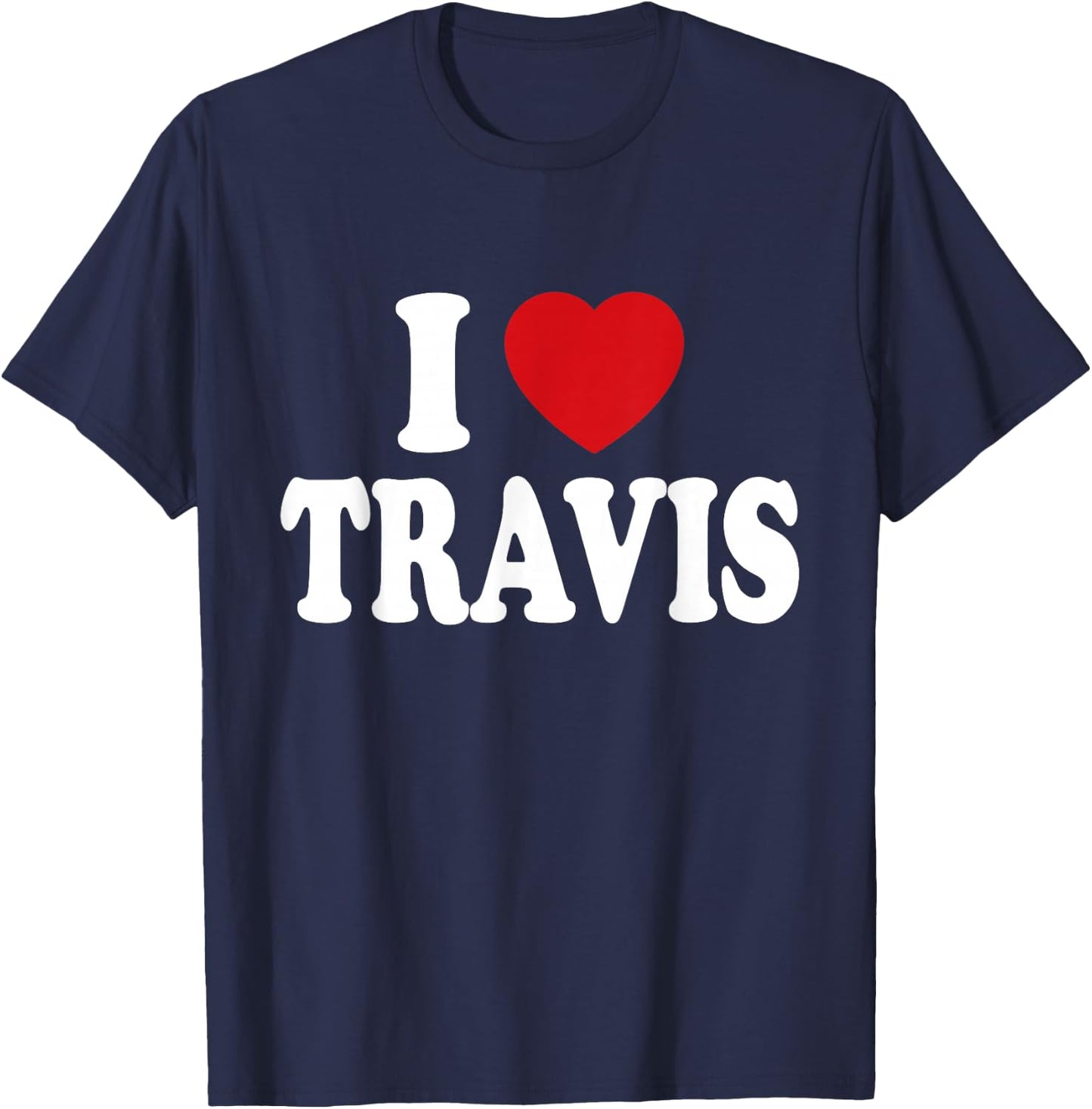 I Heart Love Travis T-Shirt - T-Shirt | Navy