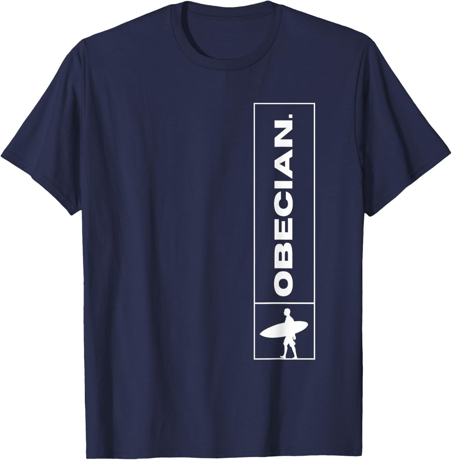 Obecian : Ocean Beach Surfer : San Diego, California T-Shirt - T-Shirt | Navy