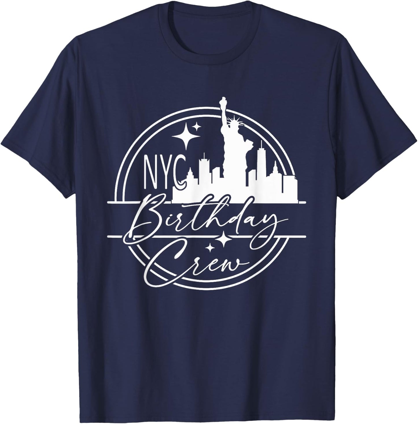 Birthday crew NYC Vacation, Matching 2023 New York City Trip T-Shirt - T-Shirt | Navy