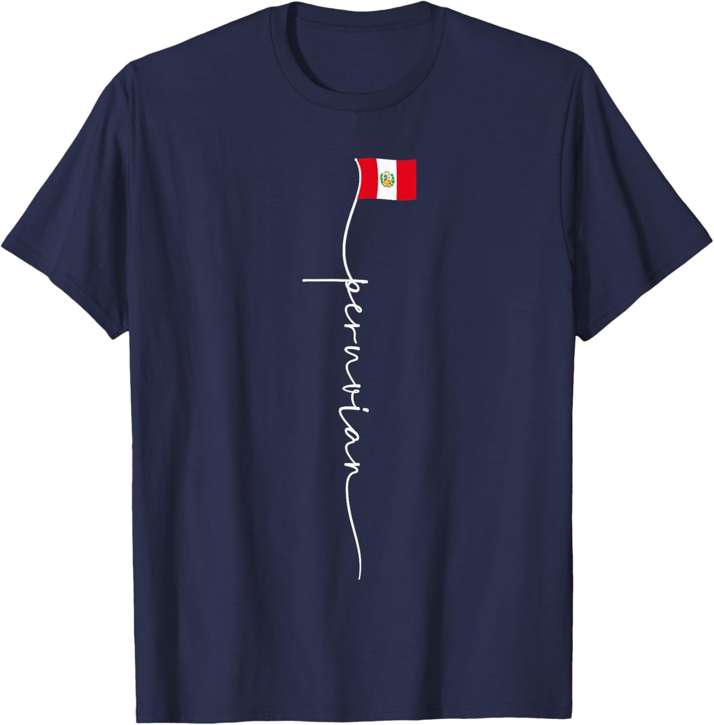 Peru Signature Peruvian Flag T-Shirt - T-Shirt | Navy