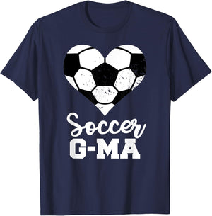 Soccer G-Ma Funny Soccer Heart Grandma G-Ma T-Shirt - T-Shirt | Navy