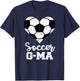 Soccer G-Ma Funny Soccer Heart Grandma G-Ma T-Shirt - T-Shirt | Navy