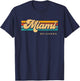 Vintage Sunset Stripes Miami, Oklahoma T-Shirt - T-Shirt | Navy