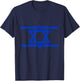 I Stand With Israel Flag Israeli Jewish Star Of David Jewish T-Shirt - T-Shirt | Navy