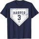 Home Plate Gameday Bryce Harper Philadelphia MLBPA T-Shirt - T-Shirt | Navy