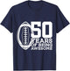 50 Years of Being Awesome Football 50th Birthday T-Shirt - T-Shirt | Navy