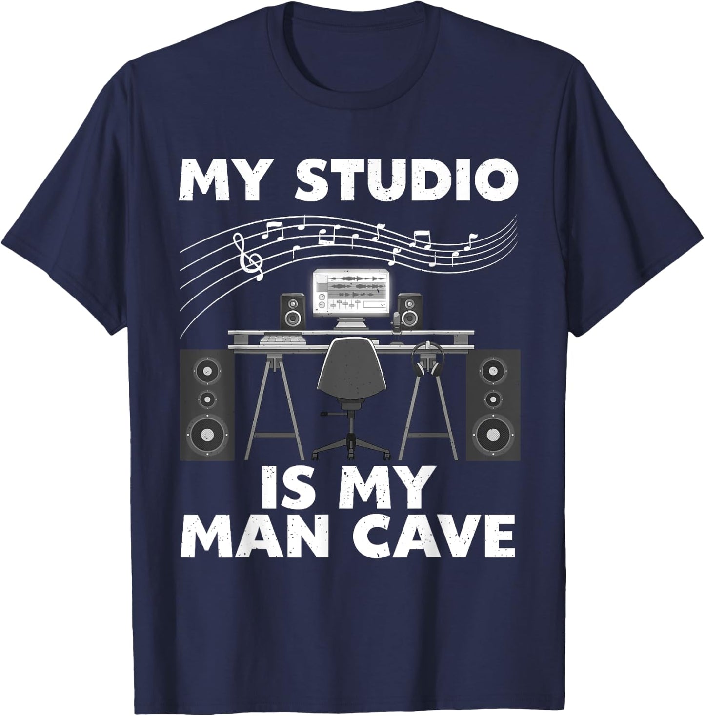 Cool Music Producer Art Women Hip Hop EDM Production T-Shirt - T-Shirt | Navy
