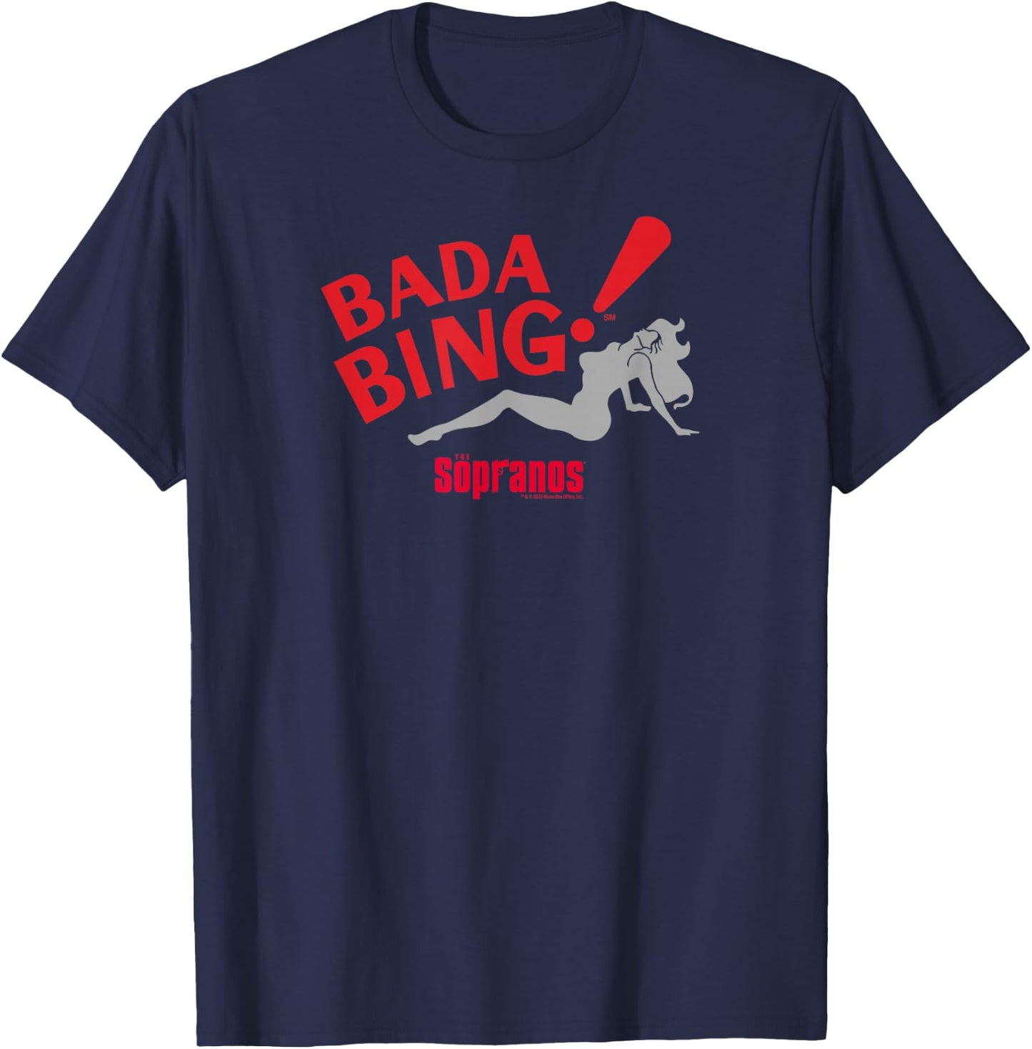 The Sopranos Bada Bing! Adult T-Shirt - T-Shirt | Navy