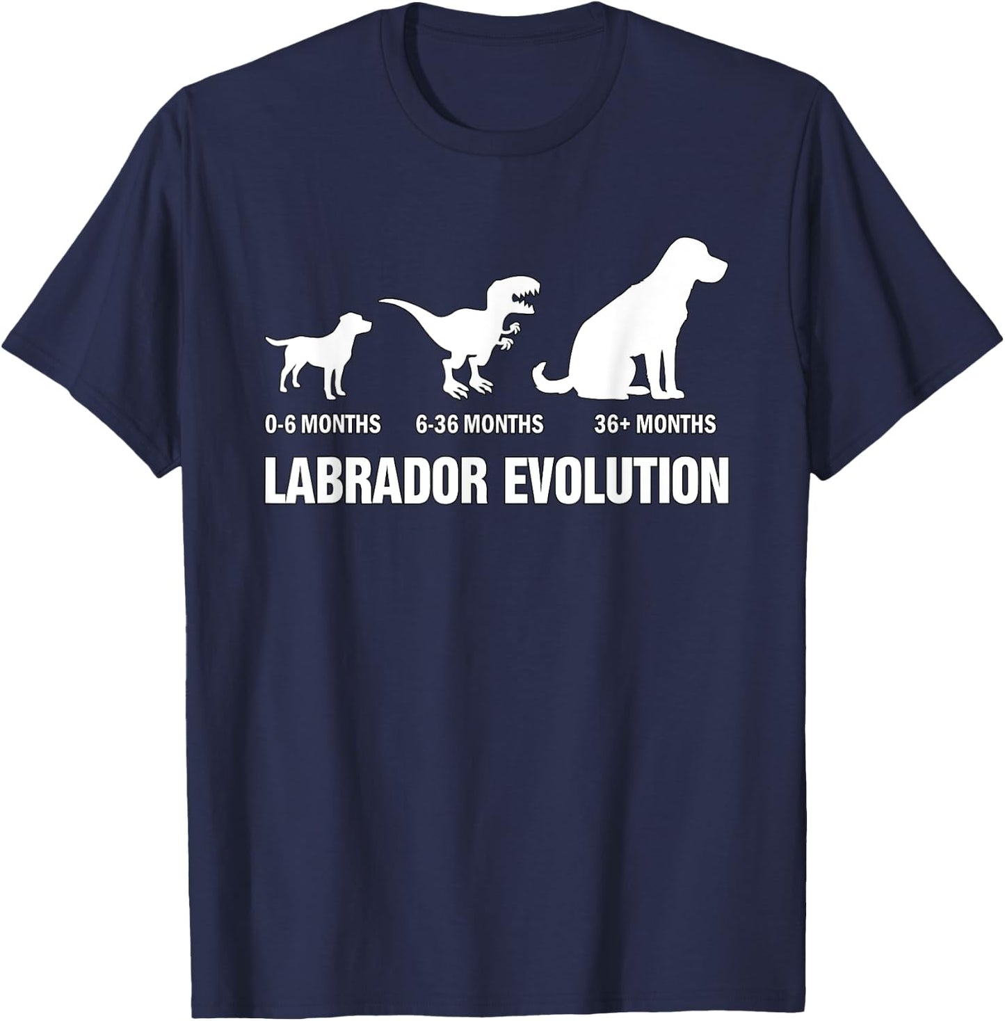 Labrador Retriever Evolution Dog Funny Saying T-Shirt - T-Shirt | Navy