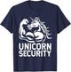 Unicorn Security Halloween Dad Mom Daughter Adult Costume T-Shirt - T-Shirt | Navy