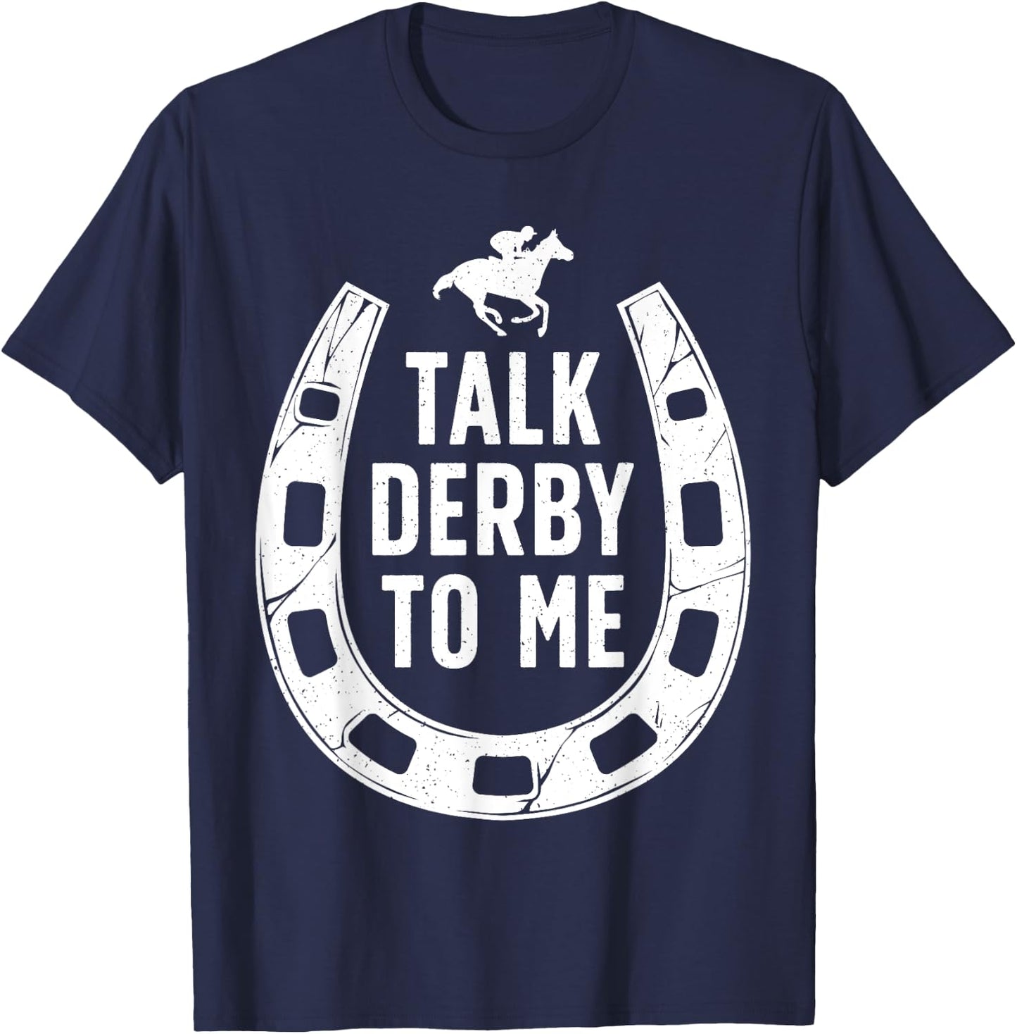 Funny Horse Racing Design Women Derby Horse Racing T-Shirt - T-Shirt | Navy
