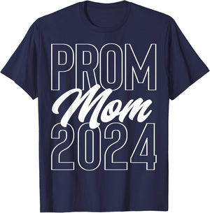 Prom Mom 2024 school dance chaperone or cute Prom party T-Shirt - T-Shirt | Navy