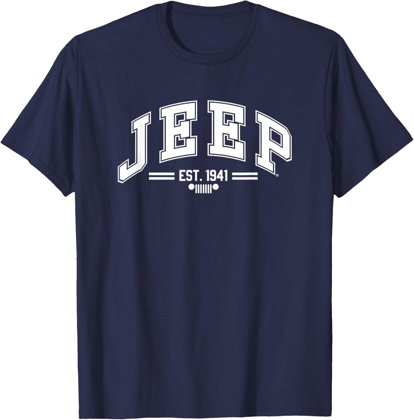 Jeep Collegiate (White Print) T-Shirt - T-Shirt | Navy