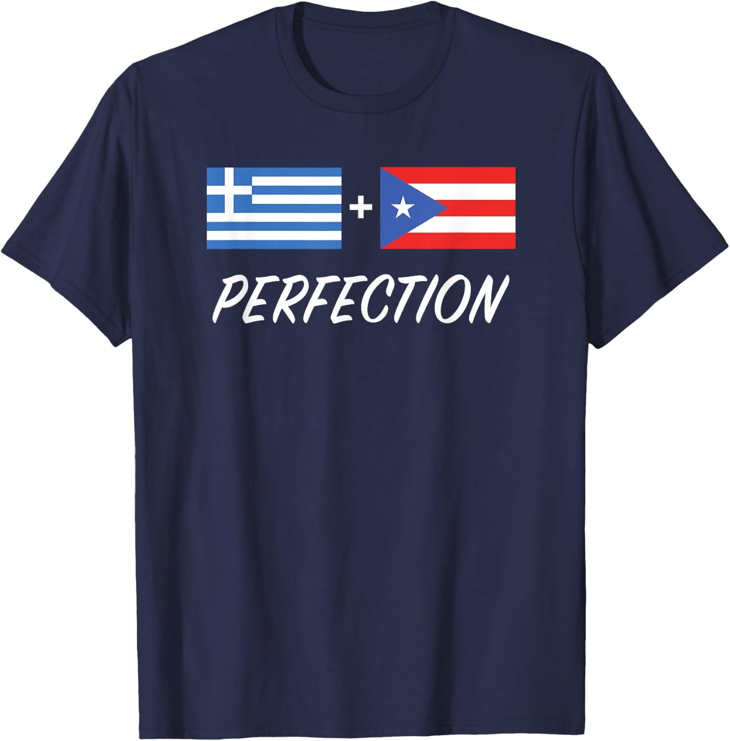 Greek Puerto Rican Flag Greece Puerto Rico Heritage T-Shirt - T-Shirt | Navy
