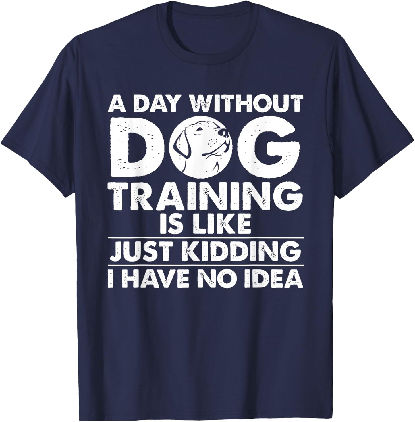 Funny Dog Trainer Design Women Dog Walking Agility T-Shirt - T-Shirt | Navy