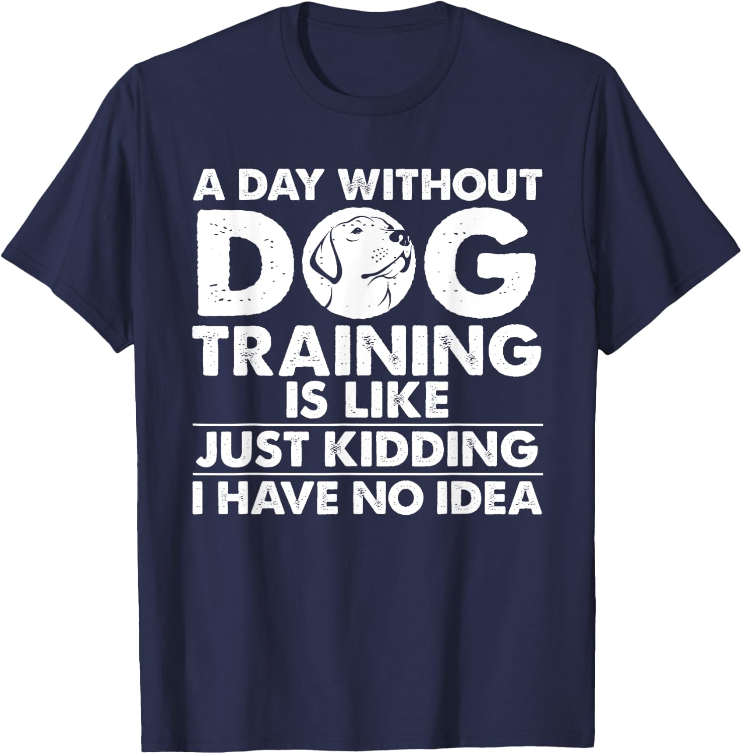 Funny Dog Trainer Design Women Dog Walking Agility T-Shirt - T-Shirt | Navy