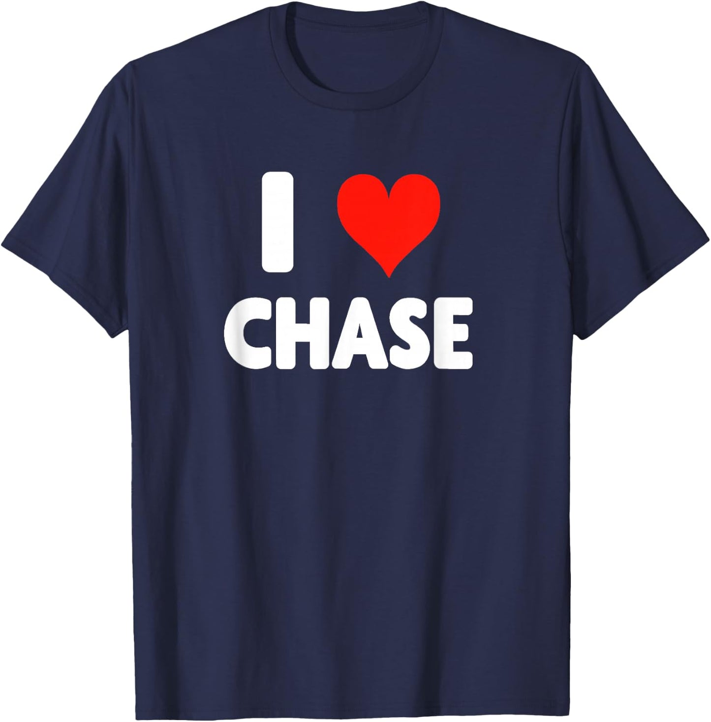I Love Chase - Heart T-Shirt - T-Shirt | Navy
