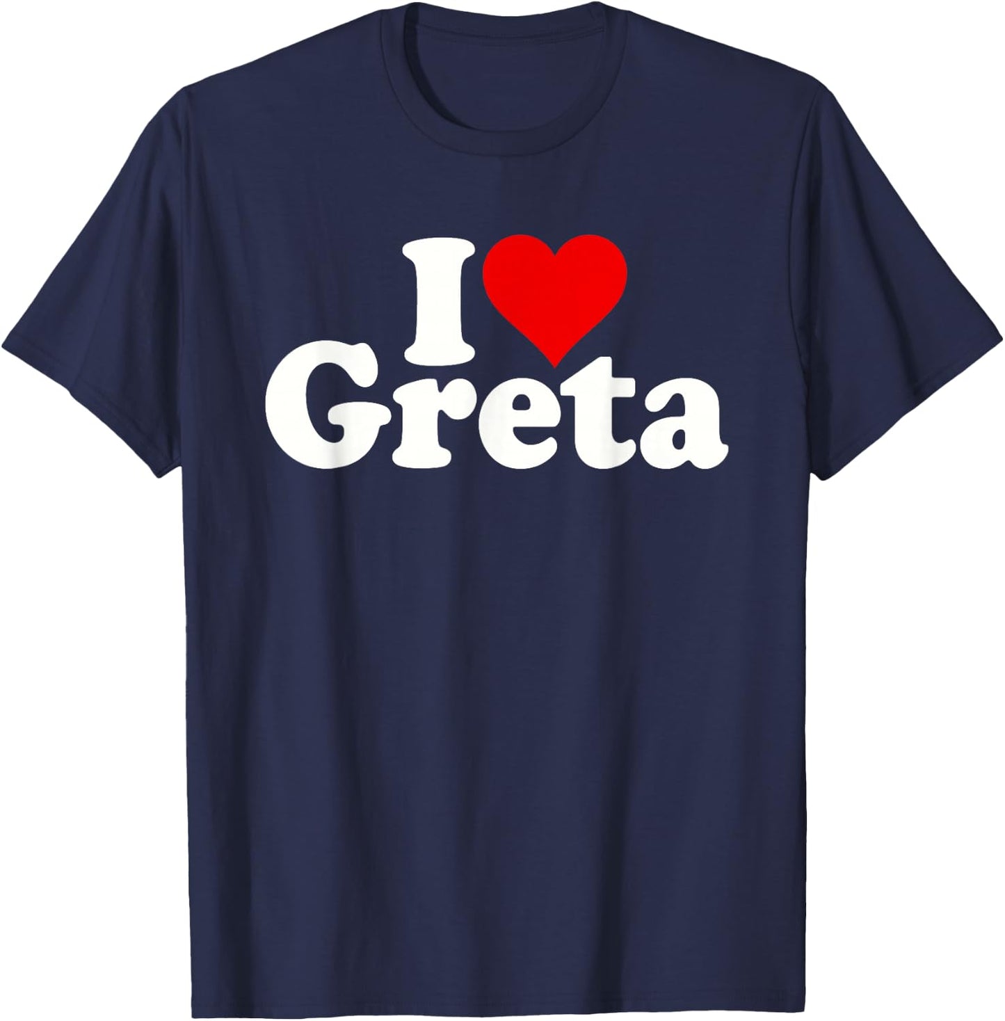 I Love Heart Greta T-Shirt - T-Shirt | Navy