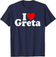 I Love Heart Greta T-Shirt - T-Shirt | Navy