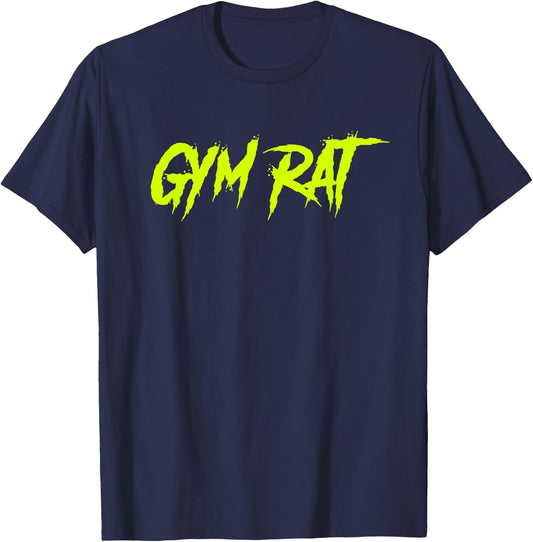Gym Rat Gifts Men Essential Clothes Hustle Fitness Graffiti T-Shirt - T-Shirt | Navy