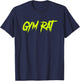 Gym Rat Gifts Men Essential Clothes Hustle Fitness Graffiti T-Shirt - T-Shirt | Navy