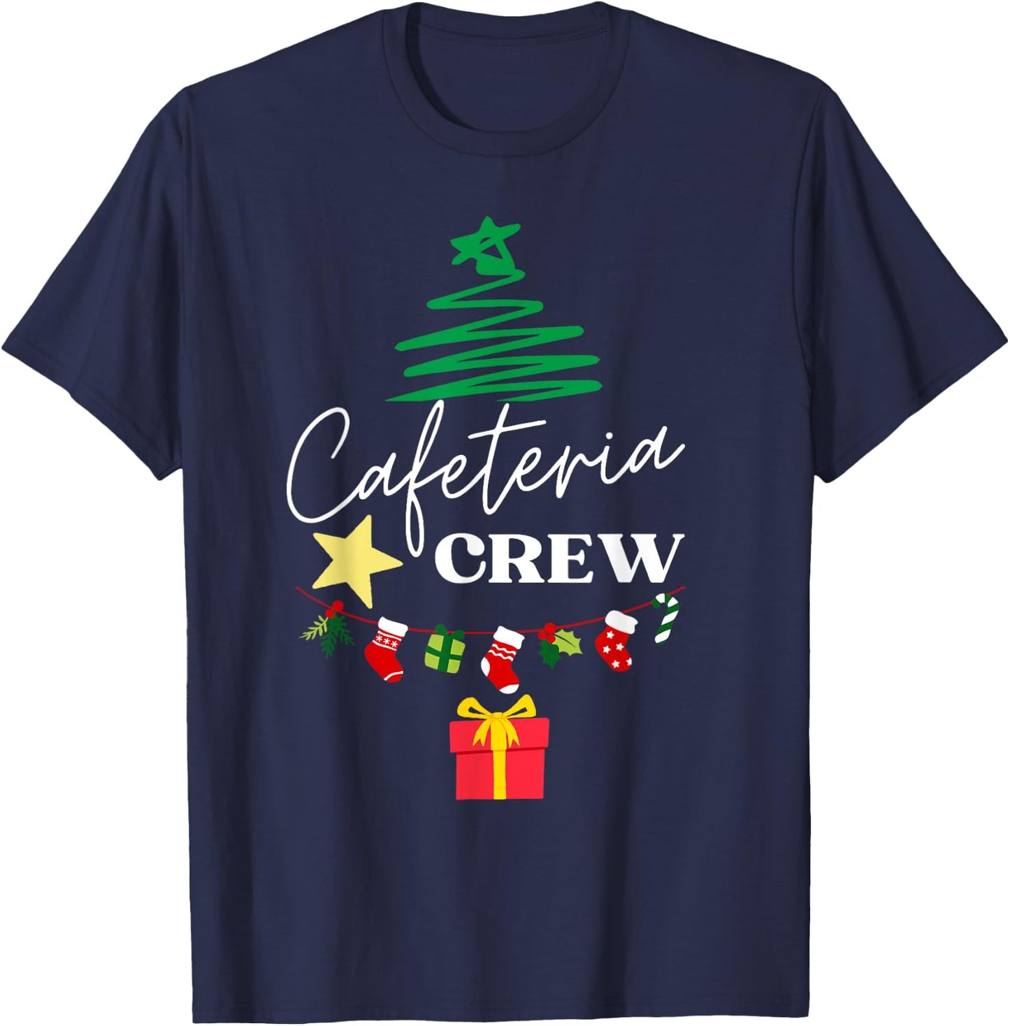 Cafeteria Lunch Lady Crew Christmas Matching Women's Christmas - Black, Small T-Shirt - T-Shirt | Navy