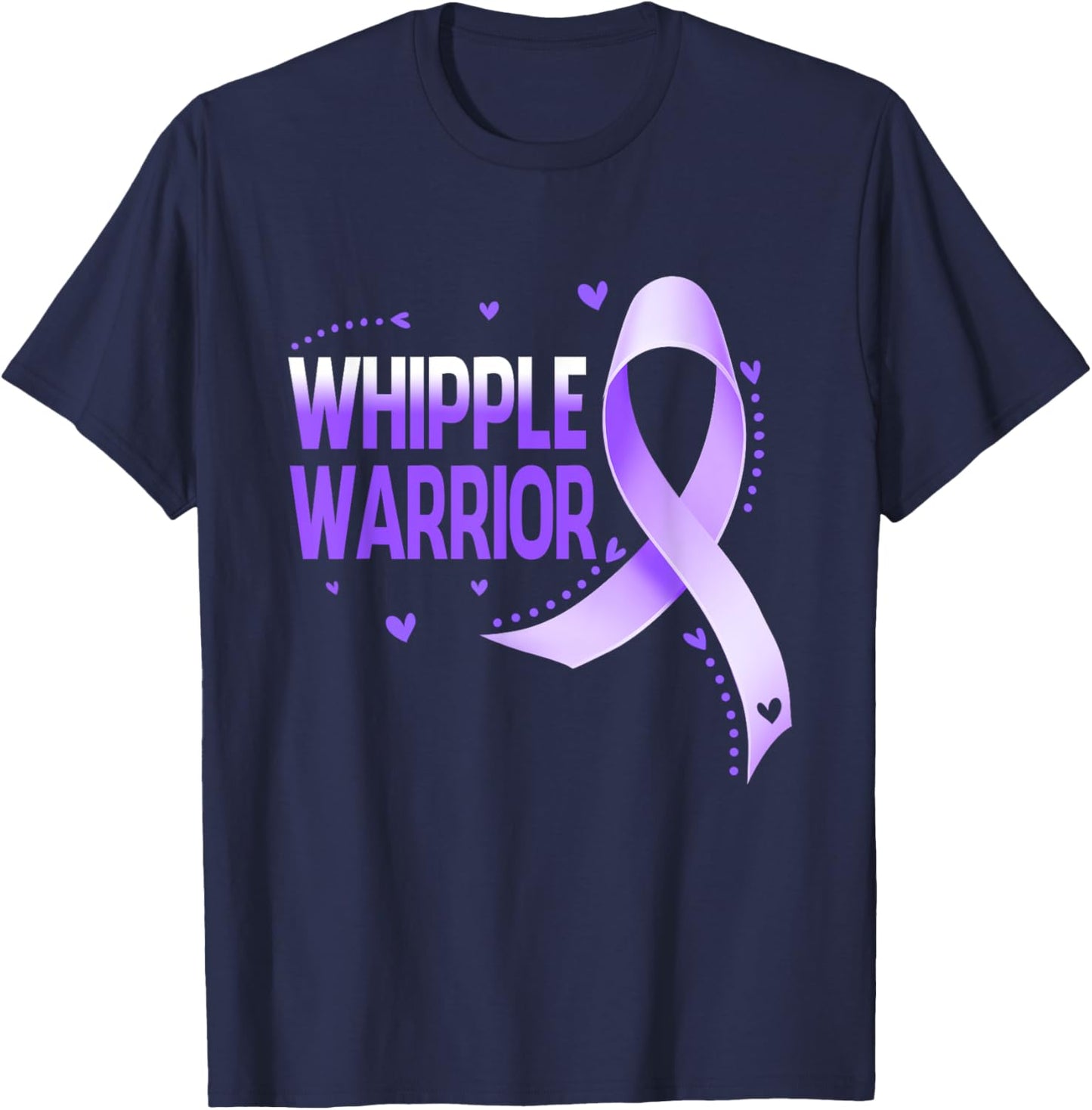 Whipple Warrior Pancreatic Cancer Awareness Ribbon T-Shirt - T-Shirt | Navy