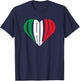 Proud Italian - Italia Design - Italian Heart I Love Italia T-Shirt - T-Shirt | Navy
