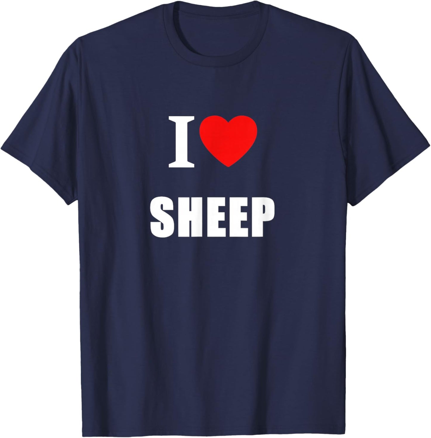 I Love Sheep Vintage Classic Heart Men Women Kids T-Shirt - T-Shirt | Navy