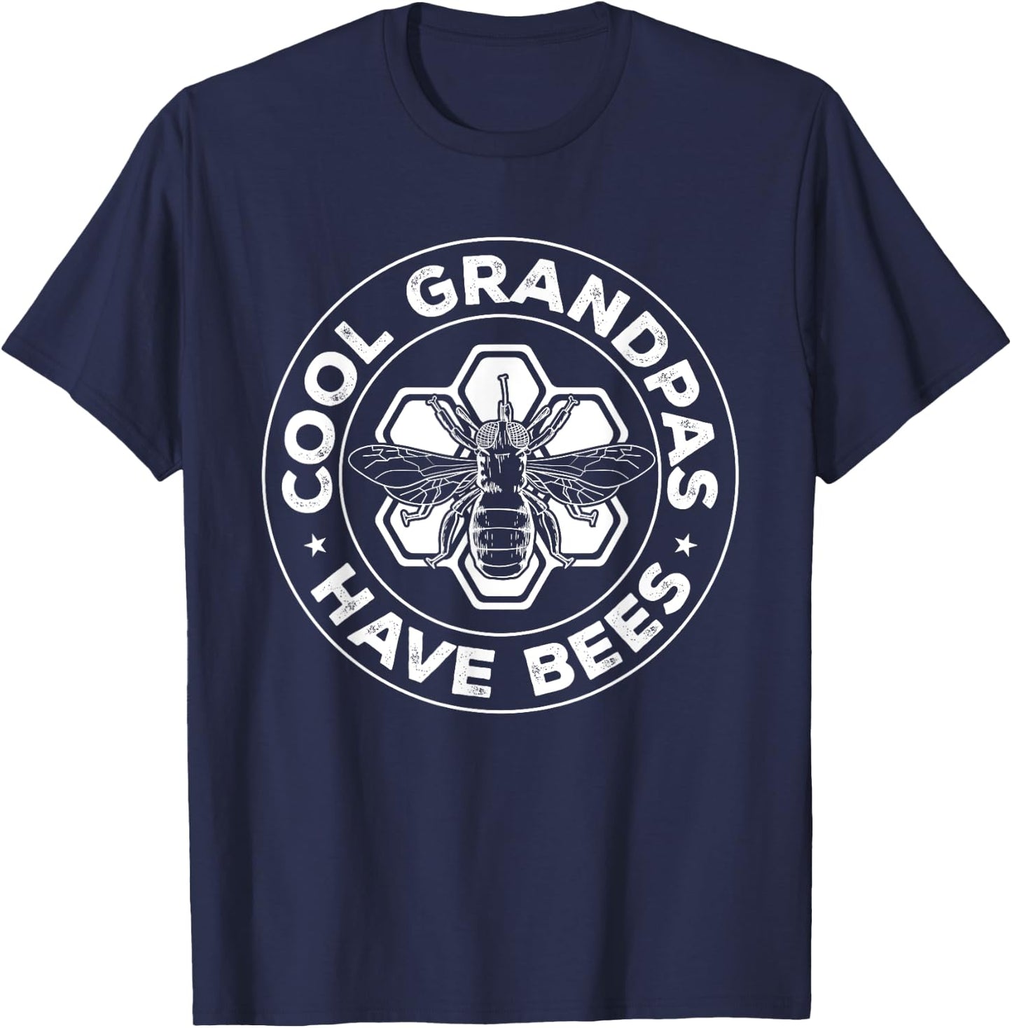 Funny Beekeeping Cool Grandpas Have Bees Apiculture T-Shirt - T-Shirt | Navy