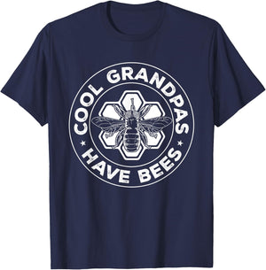 Funny Beekeeping Cool Grandpas Have Bees Apiculture T-Shirt - T-Shirt | Navy