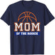Mom of Rookie 1st Birthday Basketball Theme Matching Party T-Shirt - T-Shirt | Navy