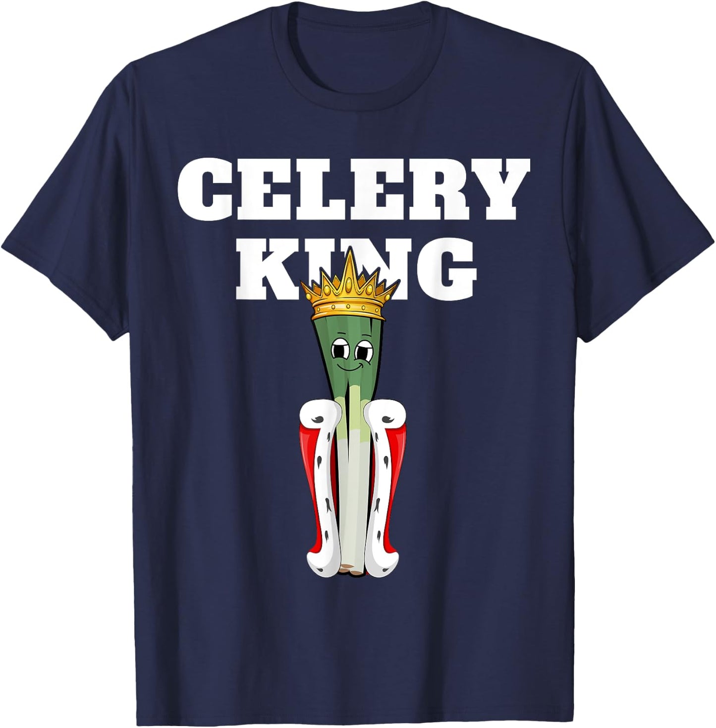 Celery King | Celery | Boys Celery T-Shirt - T-Shirt | Navy