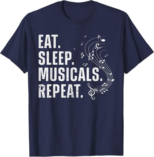 Cool Musical Design Women Broadway Musical Theatre T-Shirt - T-Shirt | Navy