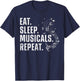 Cool Musical Design Women Broadway Musical Theatre T-Shirt - T-Shirt | Navy