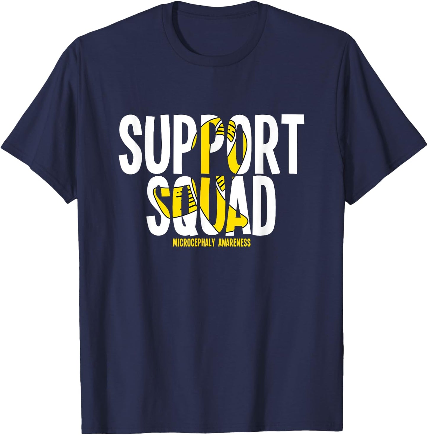 Support Squad Microcephaly Awareness T-Shirt - T-Shirt | Navy