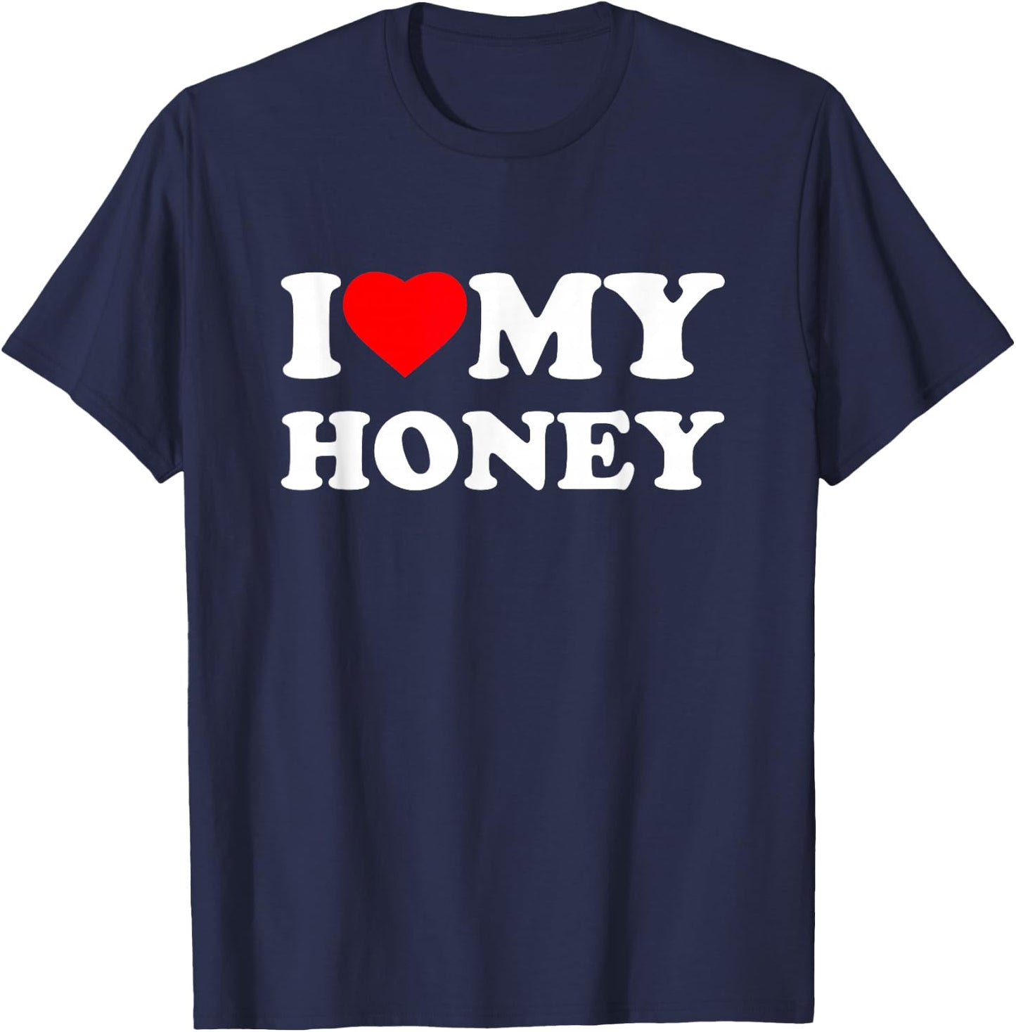 I Love My Honey Heart Family Grandma T-Shirt - T-Shirt | Navy