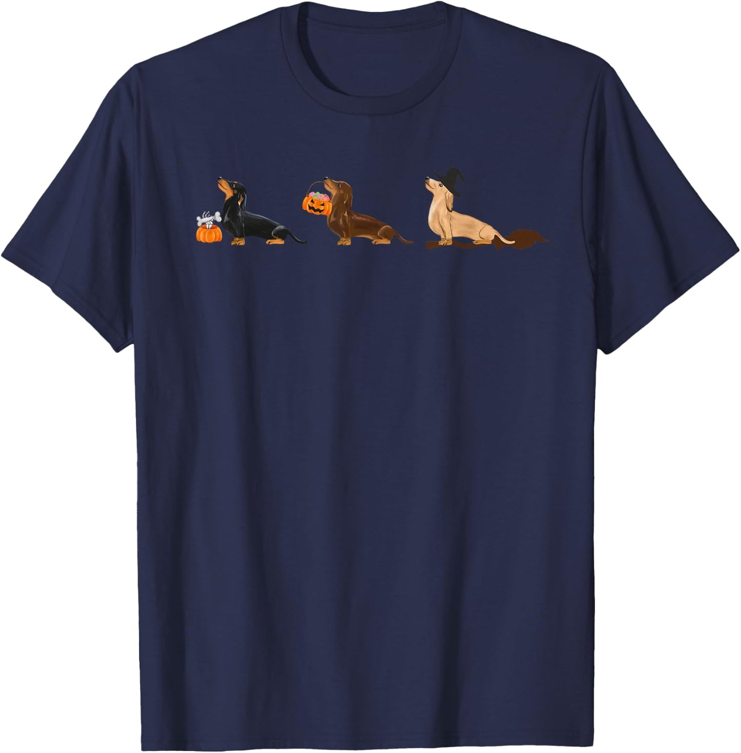 Dachshund Halloween Shirt, Halloween Shirt, Dachshund T-Shirt - T-Shirt | Navy