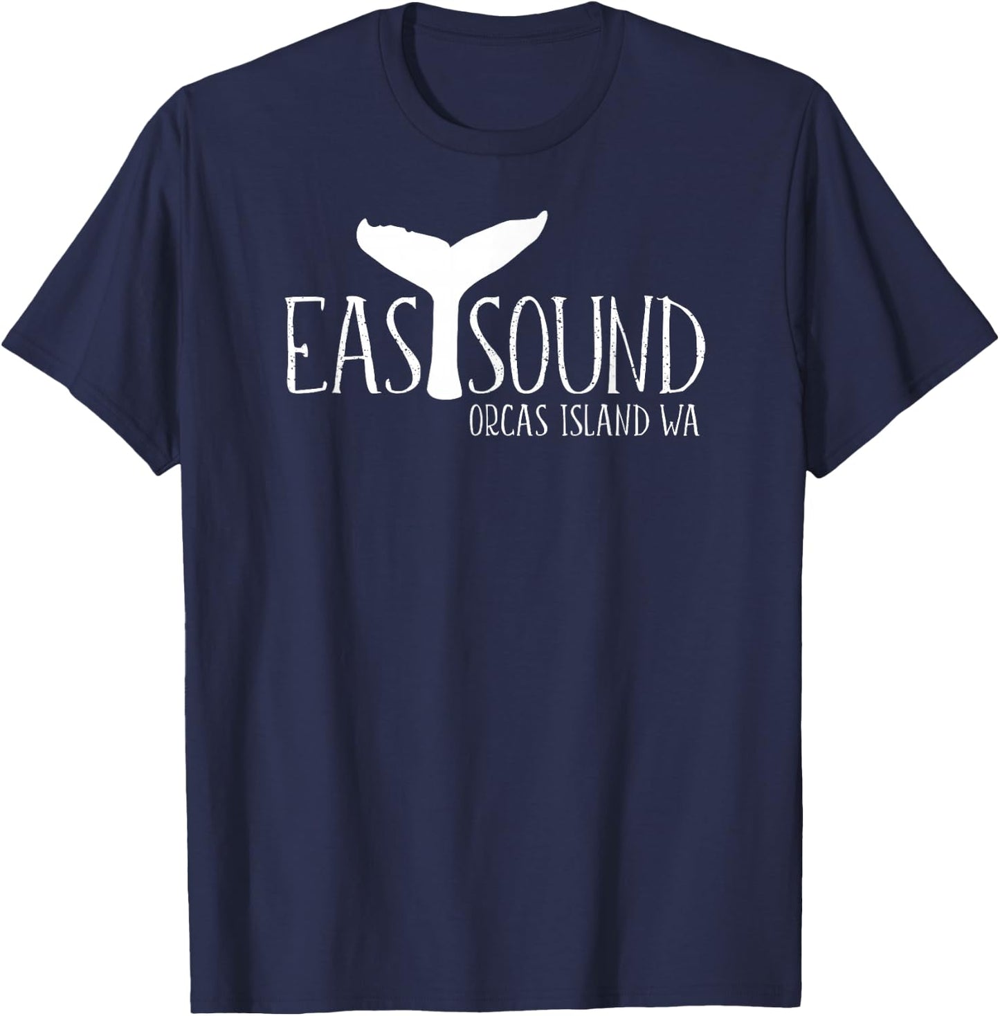 Eastsound Orcas Island Whale Tail San Juans Whale Watching T-Shirt - T-Shirt | Navy
