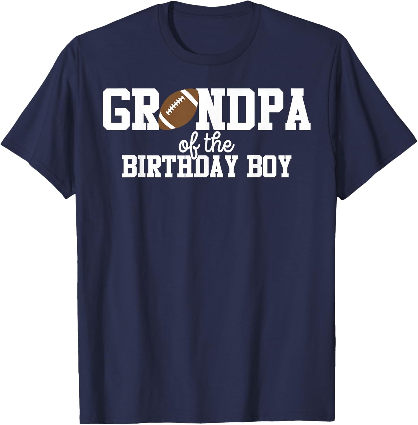 Grandpa 5 of the Birthday Boy Football Lover First Birthday T-Shirt - T-Shirt | Navy