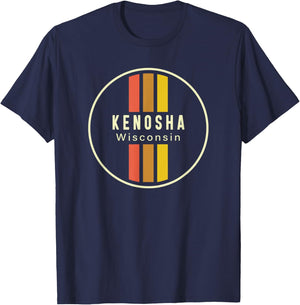Retro Kenosha Wisconsin T-Shirt - T-Shirt | Navy